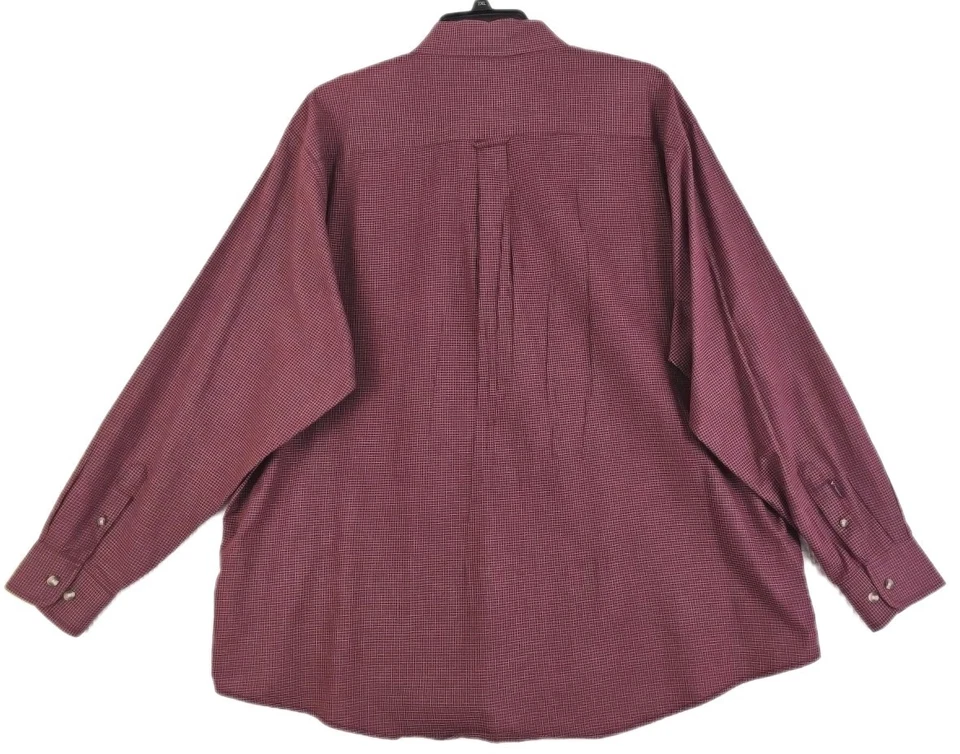 Antigua ~Men's XXL/TTG~Burgundy/White Plaid Dress Shirt "Taxas A&M" Long Sleeve. - Image 3 of 4