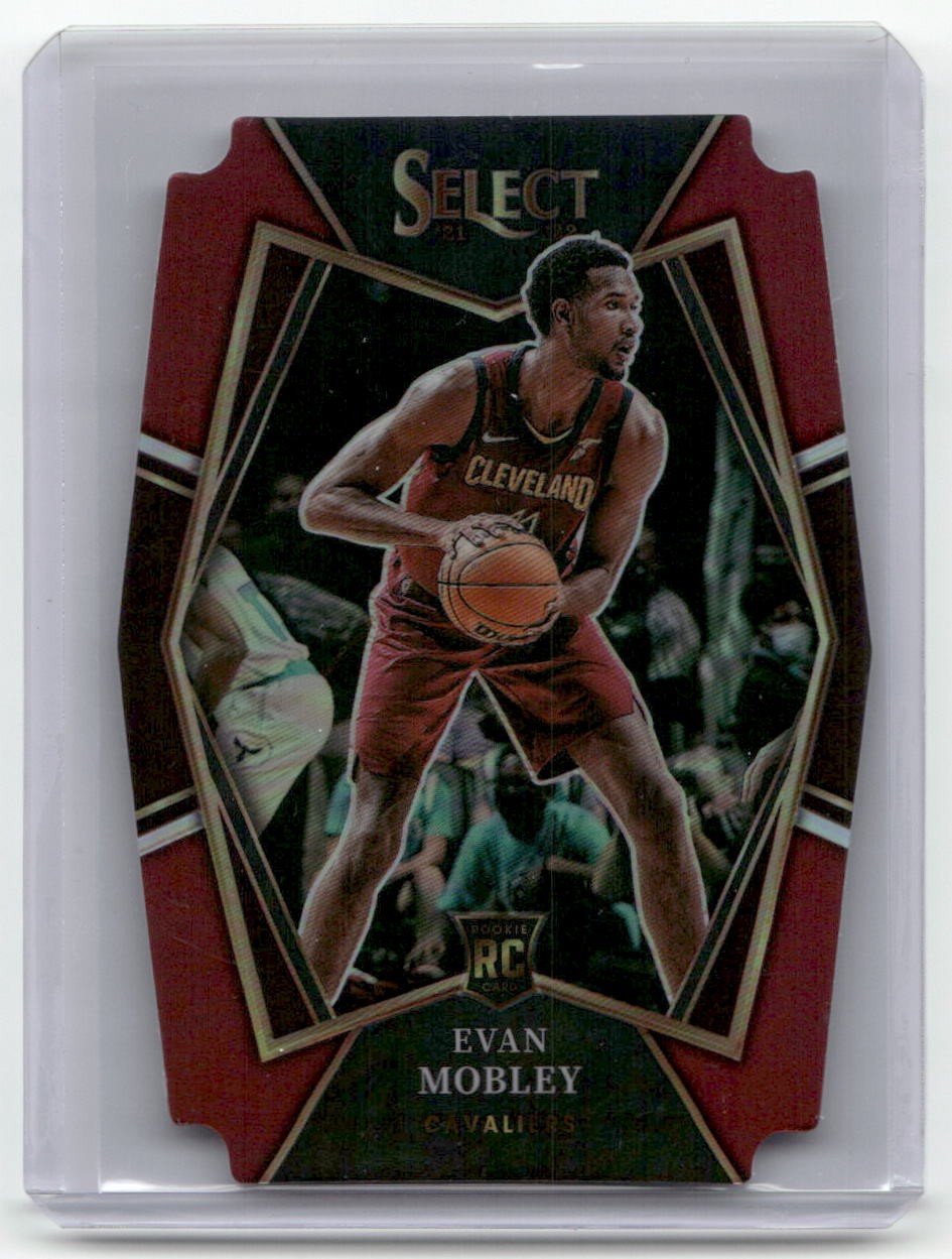 2021-22 Panini Select #110 Evan Mobley Maroon Prizms Die Cut #/175