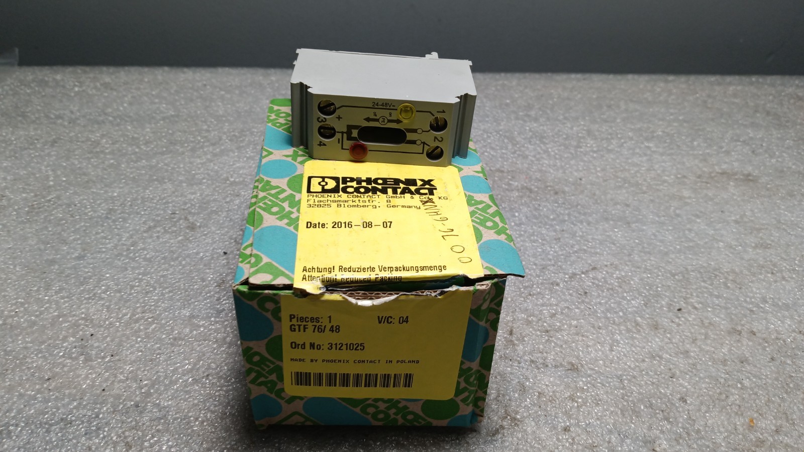 NEW IN BOX PHOENIX CONTACT GTF 76/ 48 3121025