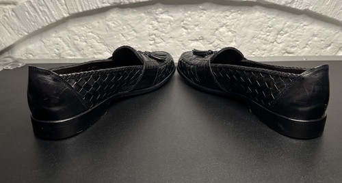 Herren Bragano Italien Schwarz Englisch Kalb Gewebt Quaste Halbschuhe Elegant Schuhe 8M - Bild 7 von 11