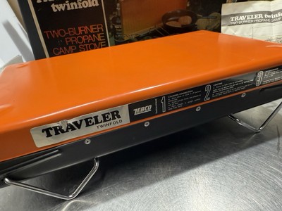Vintage Zebco Traveler Twinfold Portable Propane 2-Burner Stove