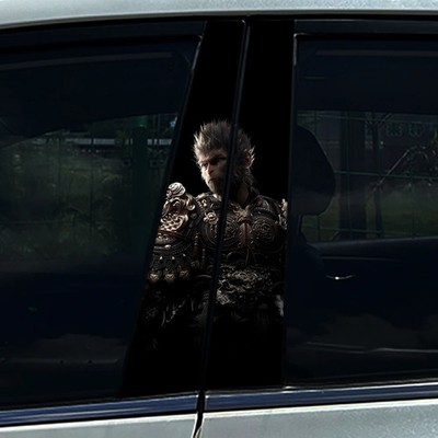 2x Game Black Myth Wu Kong Car Door B Pillars Center Pillar Sticker