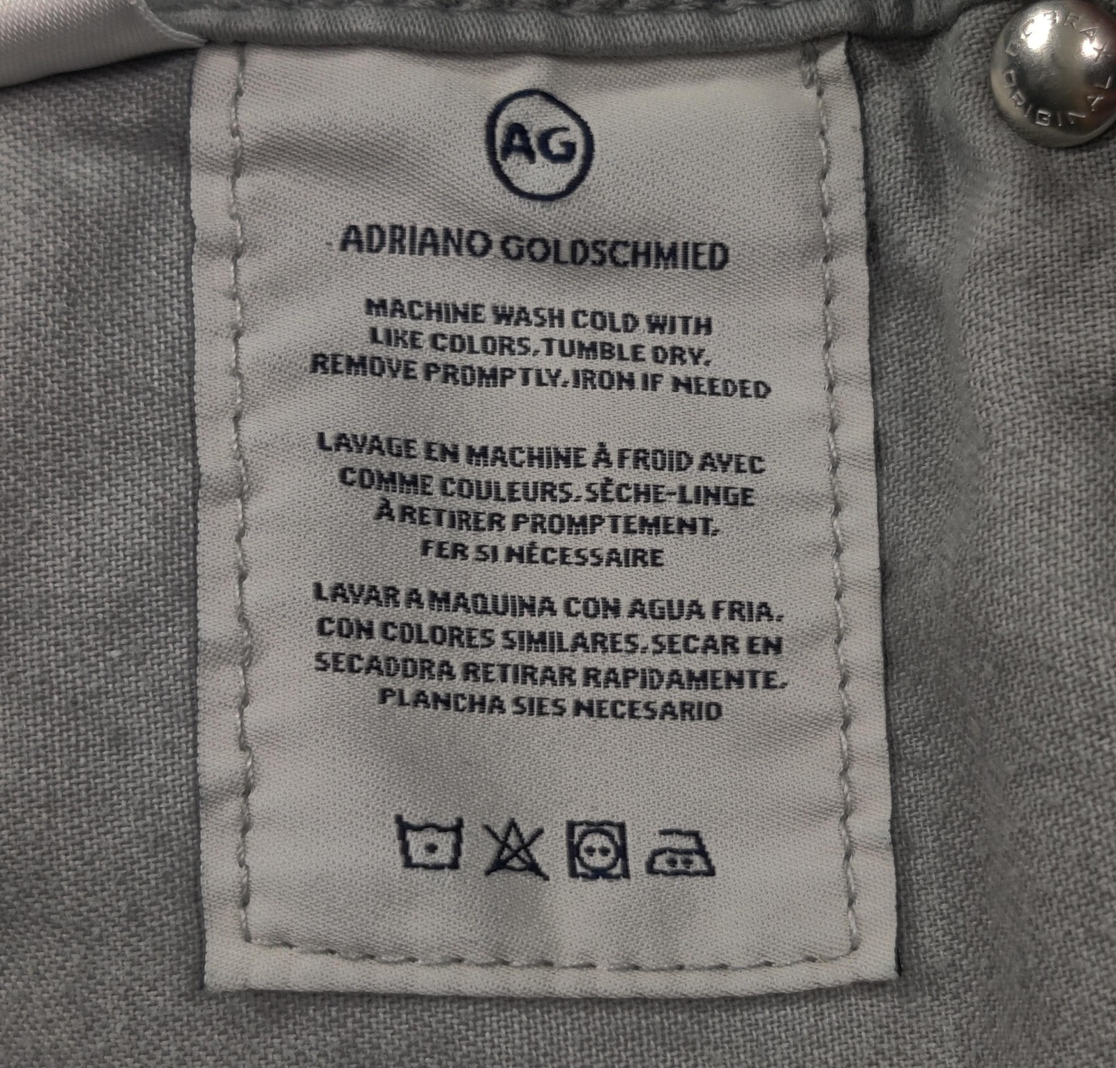 AG Adriano Goldschmied The Stockton Jeans Mens 36x30 Gray Skinny Stretch Denim thumbnail 3