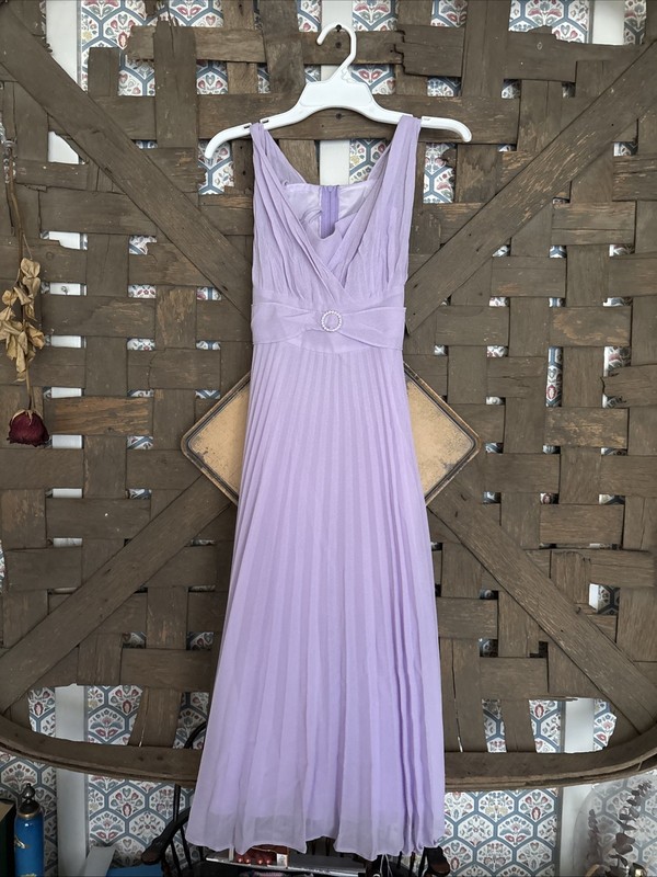 Purple SYDL Kids Dress Size 12 Flower girl Zip Up Easter Dress