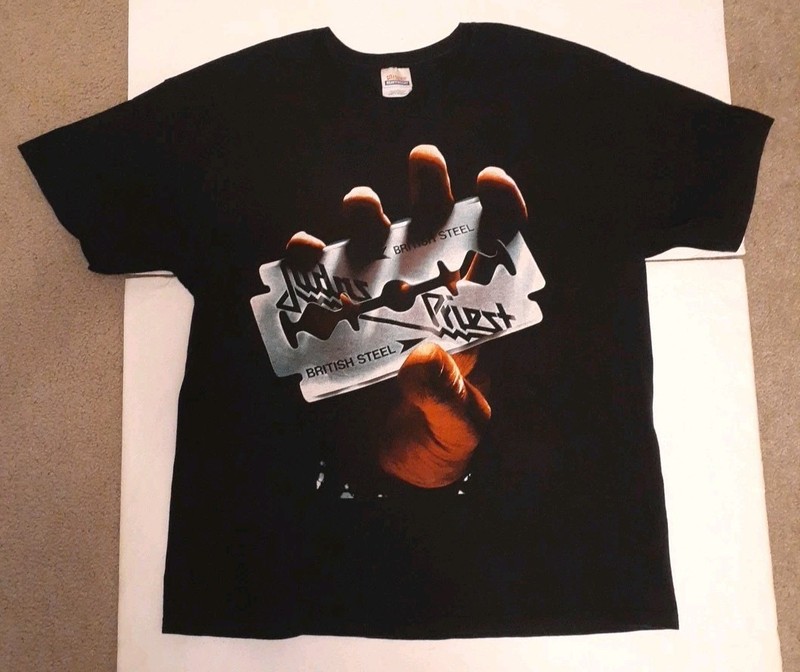  Judas Priest British Steel World Tour 1980  Shirt XL Y2K 2000 Hanes HEAVYWEIGHT