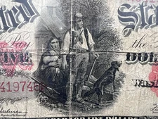 1907 $5 Horse Blanket Woodchopper Pcblic Error Low Grade and Affordable (AZX)