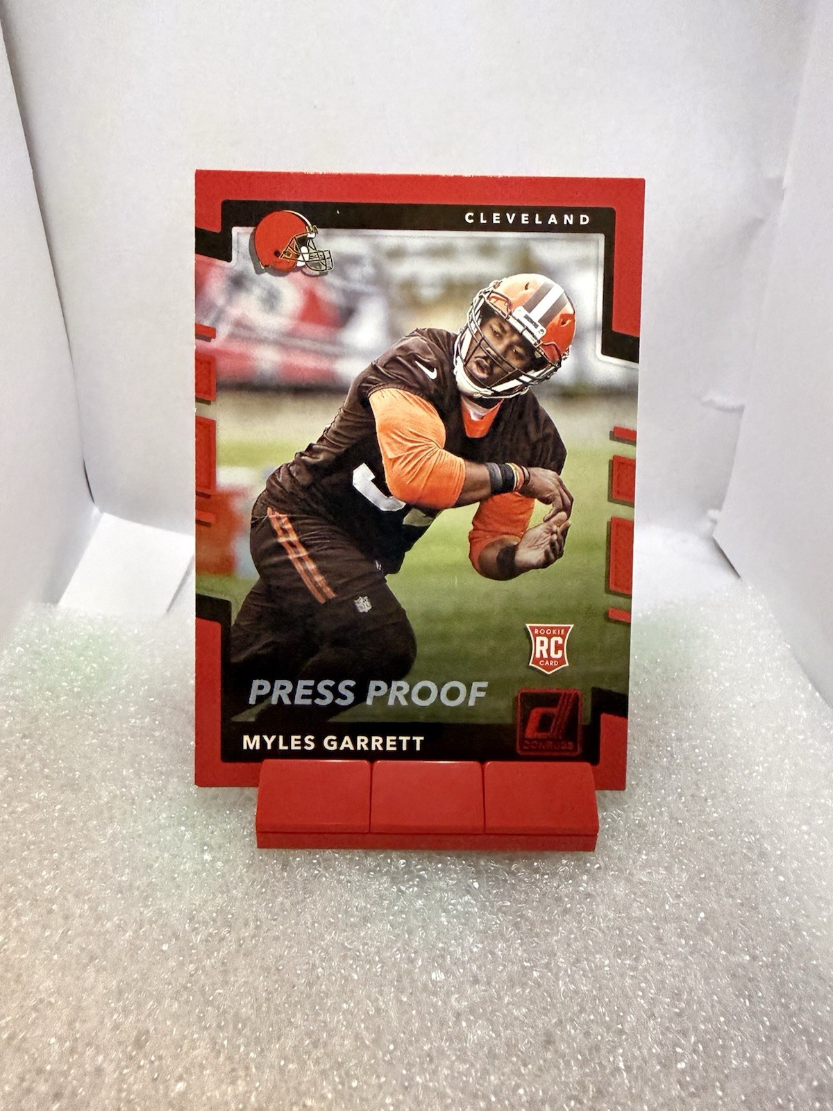 2017 Donruss Myles Garrett Browns/Rams Press Proof Red RC Rookie