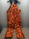 Gunflint Hunting Bibs Mens XL Orange Camo Hi Vis Overalls Blaze Vintage