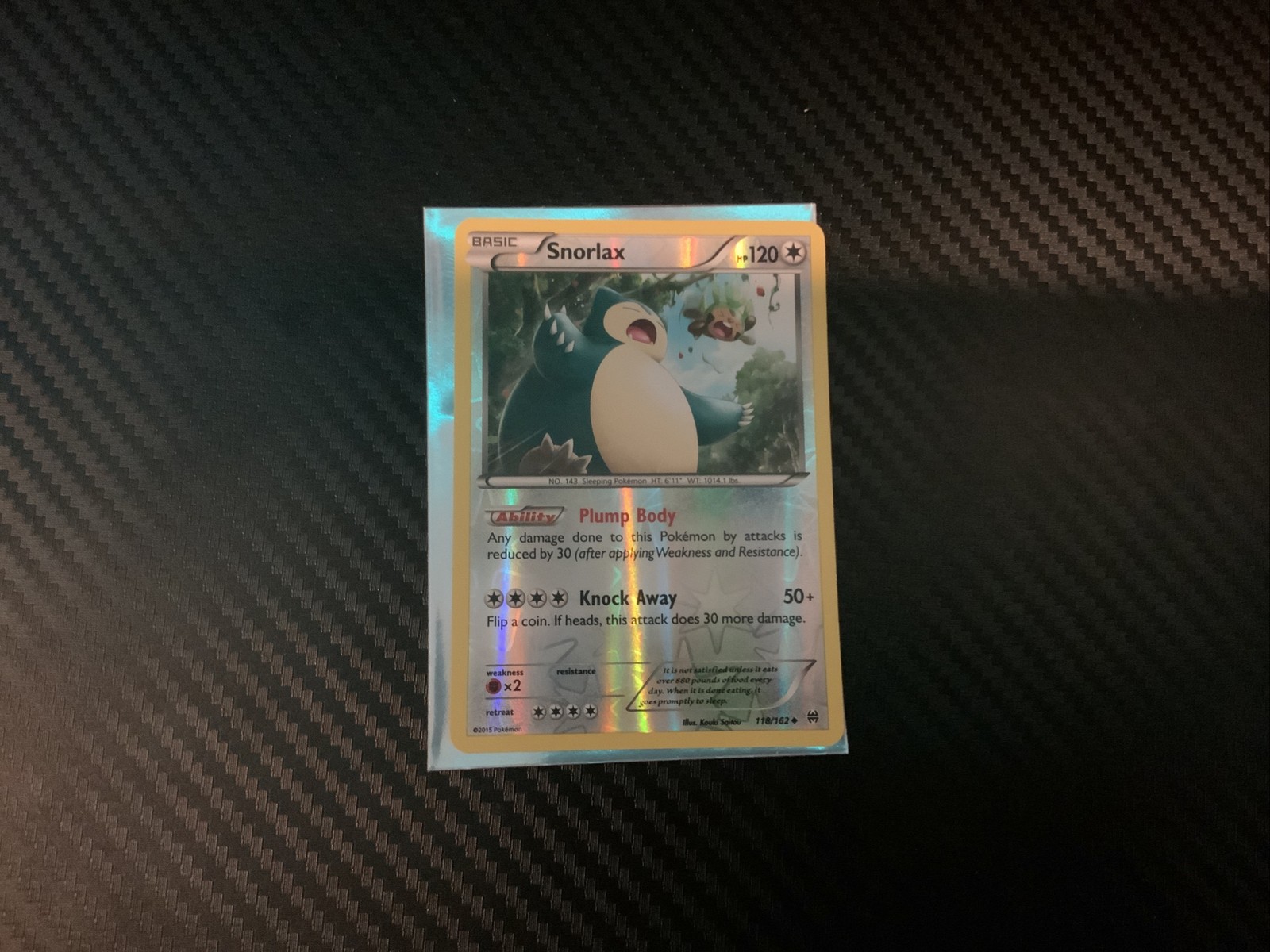 Snorlax 118/162 Reverse Holofoil XY - BREAKthrough Uncommon Pokemon TCG