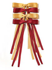 Hair Accessories - 4pcs Bow Clips with Long Tails, Solid Tassel Bowknot Barrette