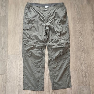 Columbia Silver Ridge Convertible Cargo Pants Mens 40x30 Sage Green Omni-Shade