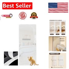 Waterproof Pet Mesh Screen Door with Zipper Effortless Install 31.5"x78.7"