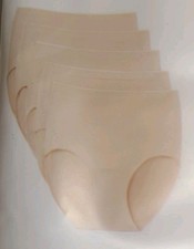 5 Nude Beige Women's Seamless Brief Panties Underwear Knickers Ellen Tracy XXL 9