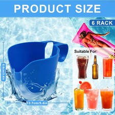 6 Pack Pool Cup Holder For Above Ground Swimming Pool  Pool Cup Holders For