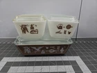 Vtg Pyrex Early American Dish Set Refrigerator Dishes and Lids Complete