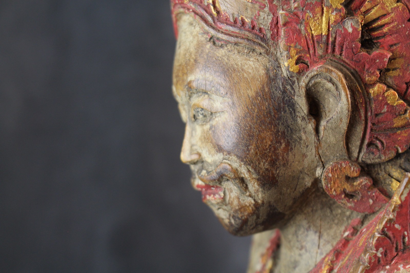 Bali Indonesian Wood Hand Carved Statue-Shiva & Nandi Balinese Hinduism