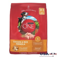 High Protein Dry Dog Food Chicken Rice 31.1lb Adult Kibble Omega-6 Glucosamine 2.09 per pound