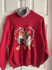 Vintage Gopher Sport Bears Grandma Red Sweatshirt Women's Large