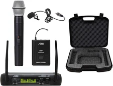 Audio 2000S XLR Wireless Microphone System with Body-Pack, Lavalier, and Receive