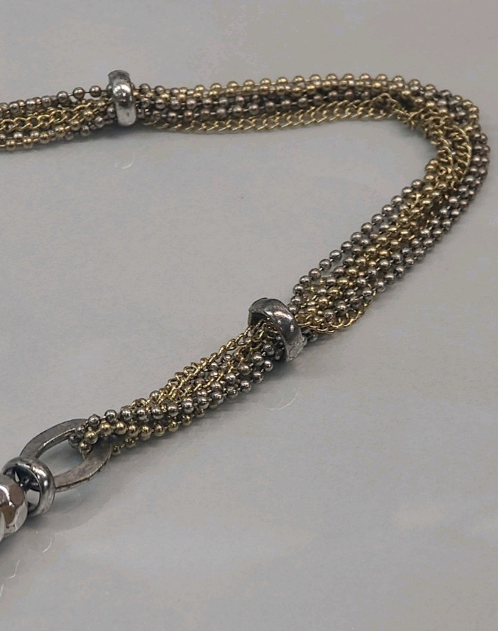 Ruby Rd Statement Necklace In Silver And Gold Ton… - image 6