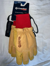 Gordini Men's MTN Guide Waterproof Leather Ski Gloves M Tan/Red Gauntlet