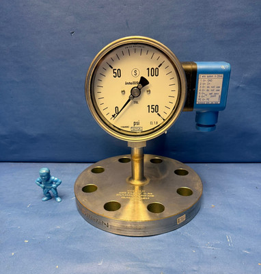 WIKA PGT23.100 Bourdon Tube Pressure Gauge w/ Output Signal and Flush Diaphragm