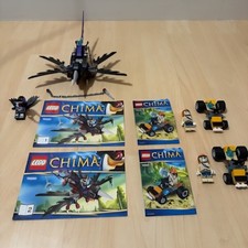 LEGO Chima 70000 Razcal's Glider & 2 30253 Leonidas' Jungle Dragster 100% w/Inst