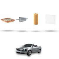 Hoffcar Wartungskit - 4 Filter FüR Volvo C70 II 2.4 125KW Von 2006 Bis 2009