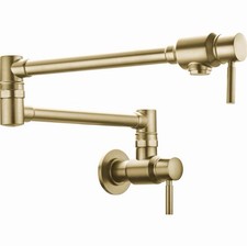 BAGNOLUX Traditional Wall Mounted Single Hole Pot Filler Faucet, Brushed Gold...