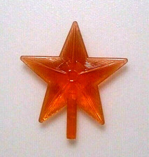 ORANGE STARBURST MEDIUM STAR Ceramic Christmas Tree Lights Bulbs VINTAGE TOPPER