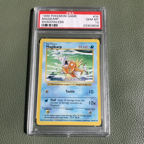 Magikarp (Shadowless) graded PSA 10 for sale on eBay