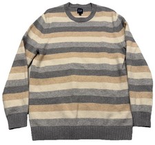 Gap CashSoft Crewneck Sweater Happy Stripe Men  s Large 59.95