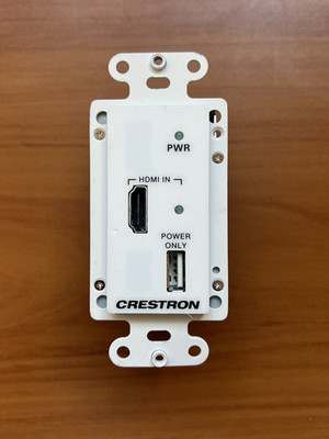 Crestron HD-TX-101-C-1G-E-W-T White HDMI USB-A Wall Plate Transmitter