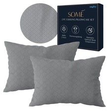 Cooling Pillowcases for Ultimate Temperature Control, Luxury Queen Size 2 Pc ...