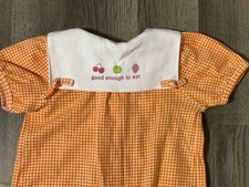Vintage Gingham Fruit Baby Bubble Romper 18 Months