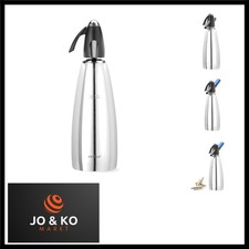 HENDI Soda Siphon, für Sprudelgetränke, für CO2 Kapseln, kohlensäurehaltiges ...