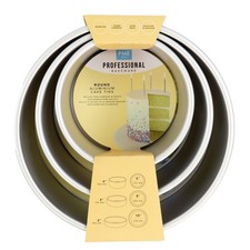 Round Cake Pans 6, 8, 10-Inch X 4-Inch Deep - Anodised Aluminium