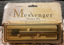 Vintage W H Smith Messenger fountain pen in original packaging, gold plated nib