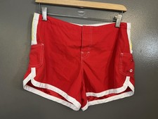 Vintage Tommy Hilfiger Swim Shorts Mens Medium Red Colorblock Boardshort 2000s