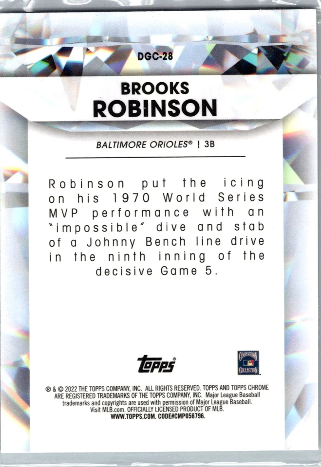 2022 Topps Chrome Update #DGC-28 Brooks Robinson Diamond Greats Die Cuts - Image 2 of 2