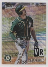 2021 Topps Stadium Club Chrome Virtual Reality Wave Refractor Matt Olson s1i