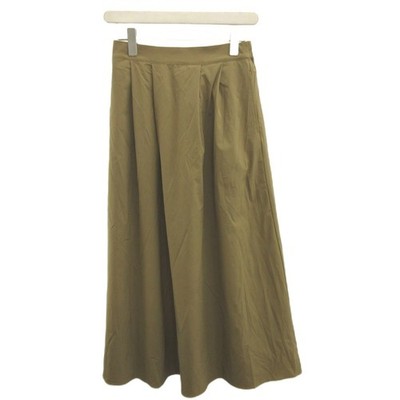BEAMS HEART Skirt Flare Skirt Beige Long Length /NP  ECC006 Ladies