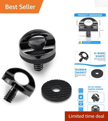 Versatile 1/4-20 Thread Screw Holders with Rubber Buffer for Strong Connections