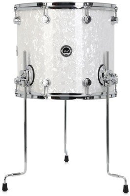 DW DWe e33 Floor Tom - 14 inch x 16 inch, White Marine Pearl FinishPly