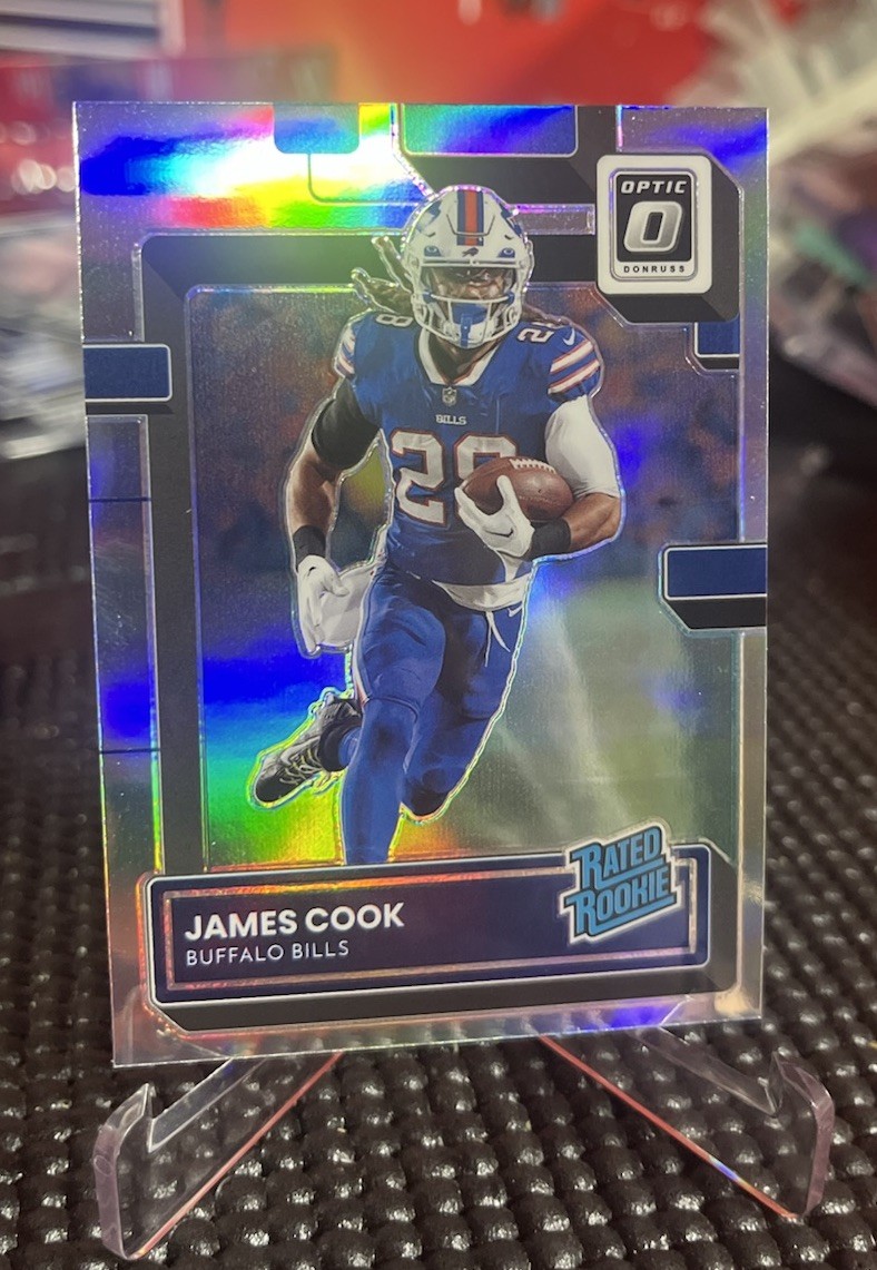 2022 Panini Donruss Optic - Rated Rookie James Cook #215 Holo Prizm (RC)