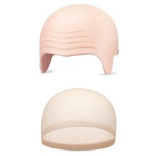 Bald Cap, Halloween Latex Bald Caps with Nylon Wig Caps for Women Men Adults ...