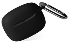 Geiomoo Silicone Case for JBL Tune Buds 2, Soft Flexible Scratch Black