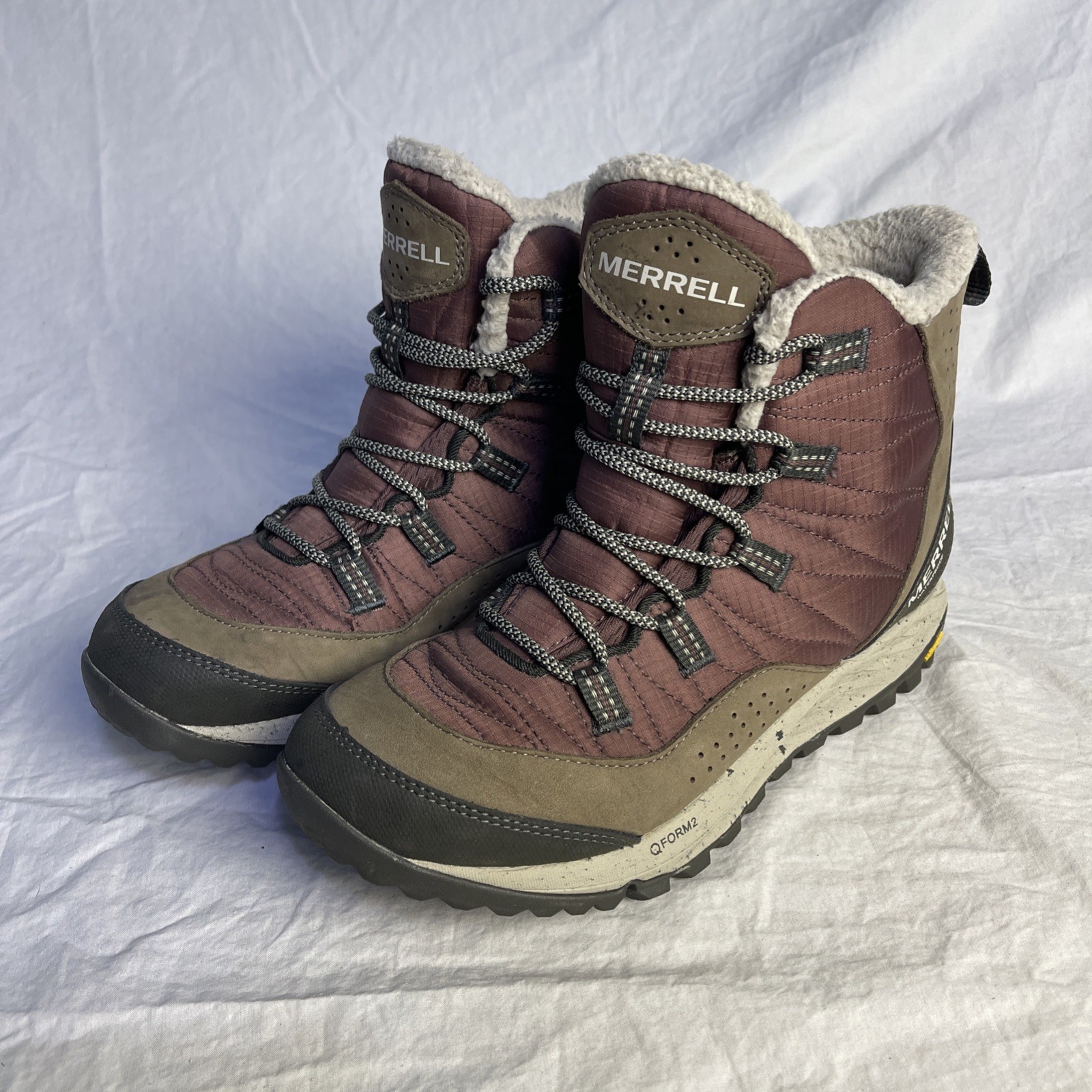 Merrell Donna Antora 3 Stivali Donna 7 5 Termici Medio Impermeabili Comfort Borgogna