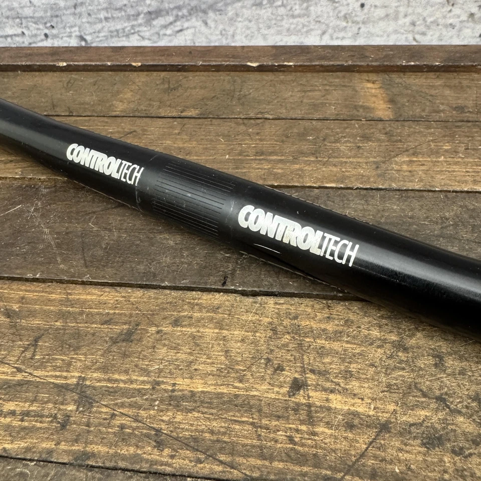 Vintage ControlTech Flat Handlebar 25.4mm Clamp Alloy Black MTB Bar 140g - Image 4 of 4