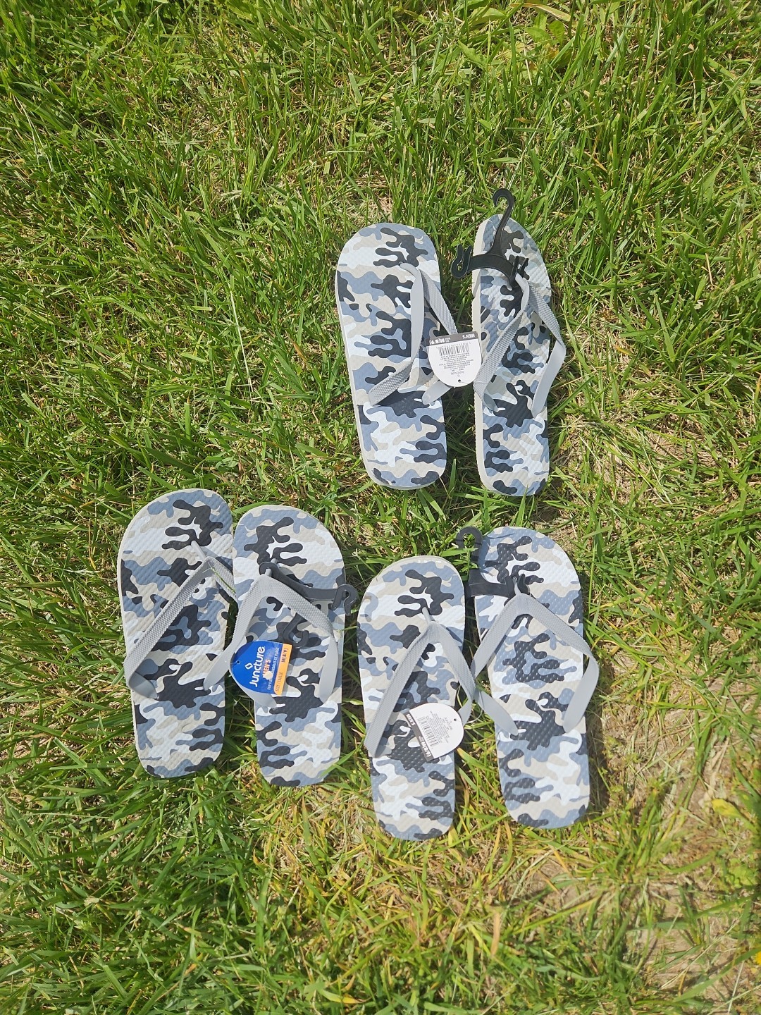 Lotto di 3 sandali infradito uomo juncture nuovi taglia M 8 9 mimetici